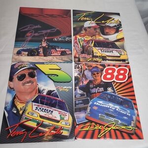 Lot Of 4 New NASCAR Racing VTG 2 Pocket Folders Dale Jarret Terry Labonte